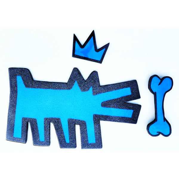 Blue Haring Dog, Bone + Crown