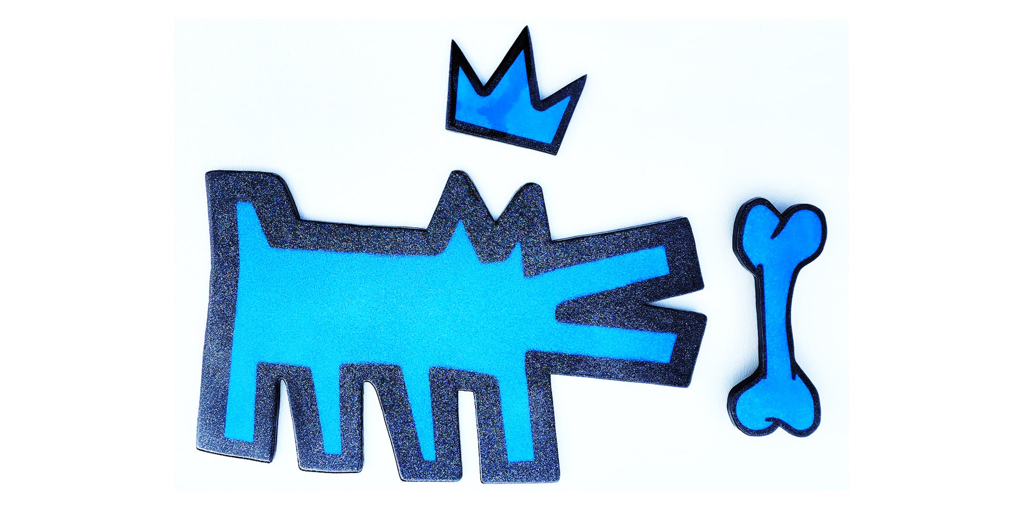 Blue Haring Dog, Bone + Crown