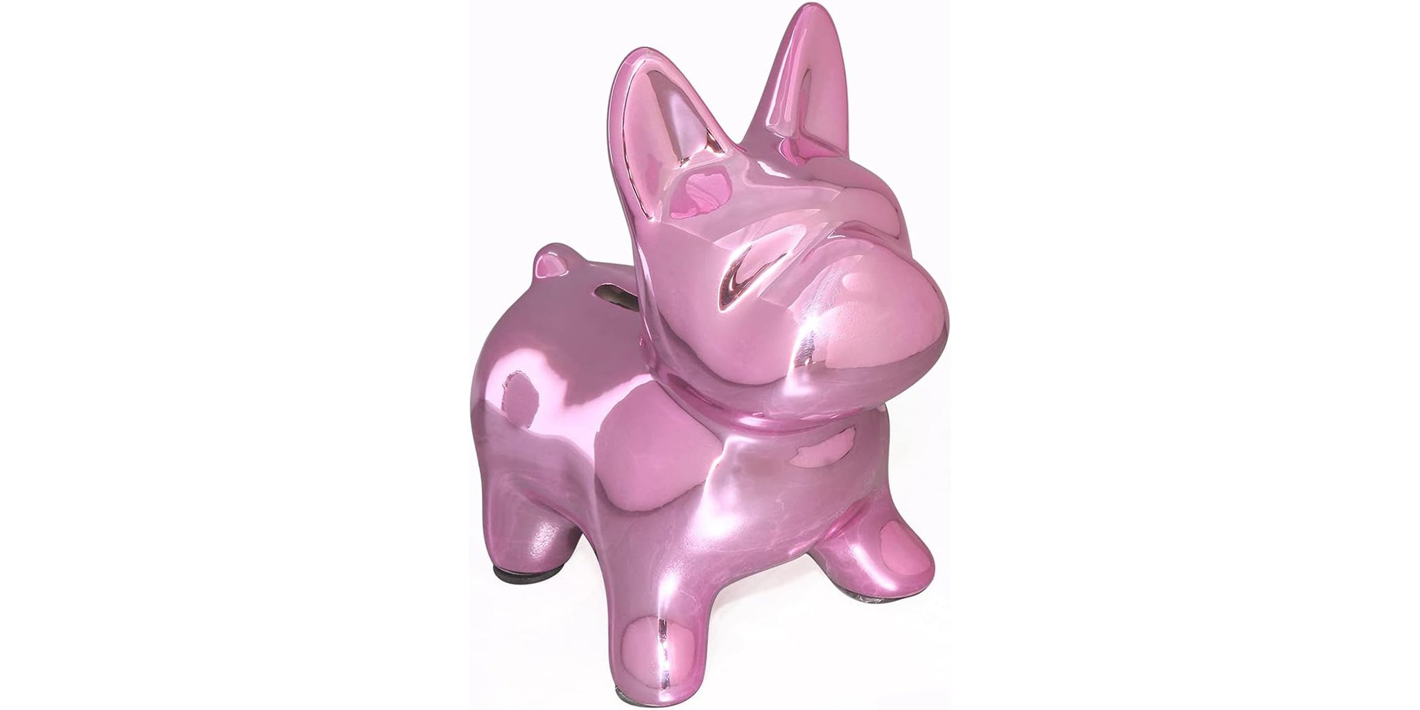 Ceramic Bulldog Piggy Bank - pink