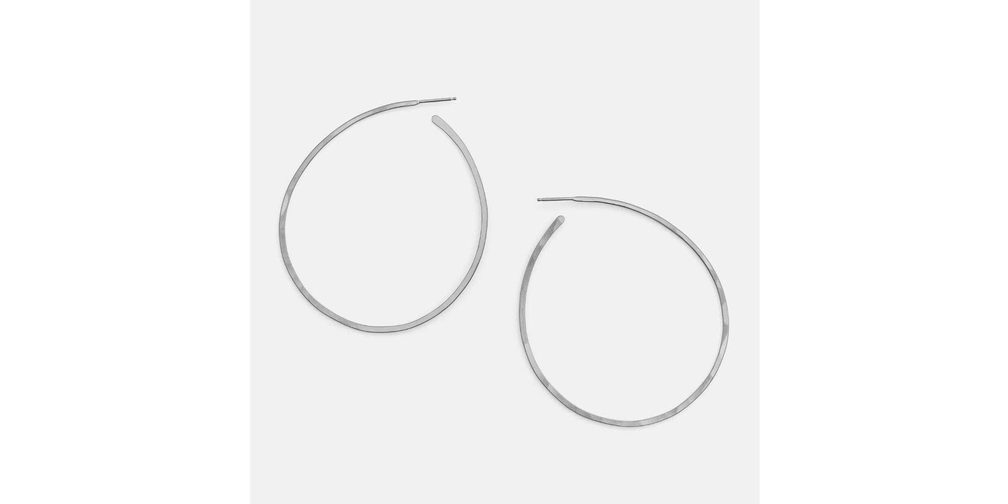 Flat Hoop Earrings - large