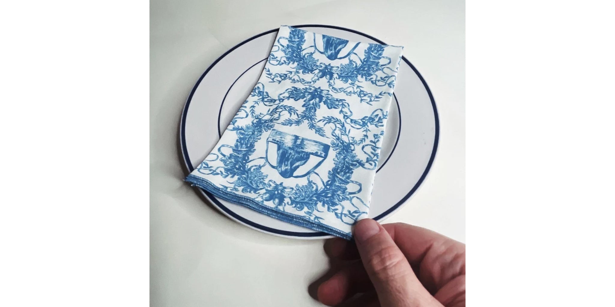 Jockstrap Toile Dinner Napkins (set of 4)