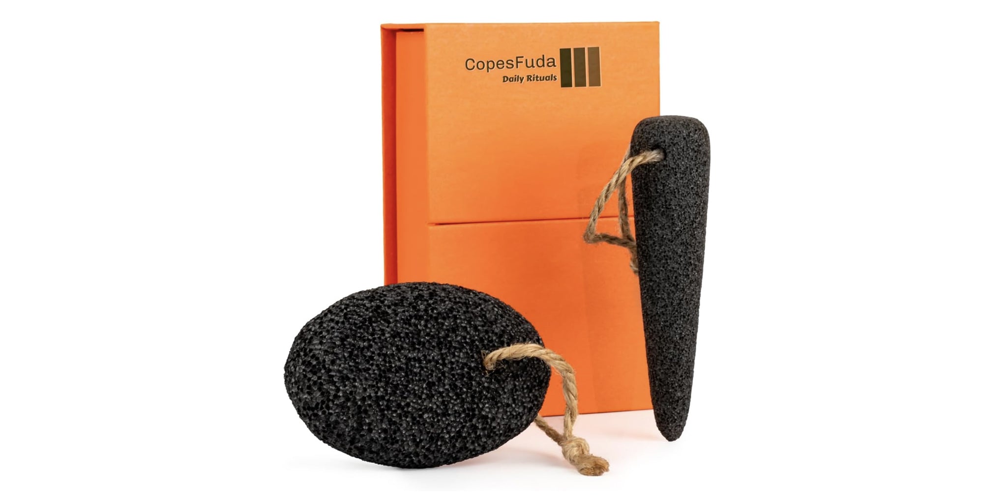 Volcanic Lava + Black Charcoal Pumice Stone Set